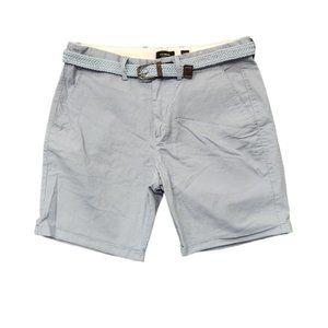 Men's Pull&Bear Blue Shorts with Belt